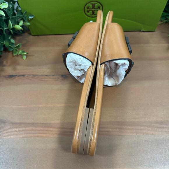 Tory Burch Women's Ines Single Band Slide Tan Sandals Size 5 - Picture 6 of 11